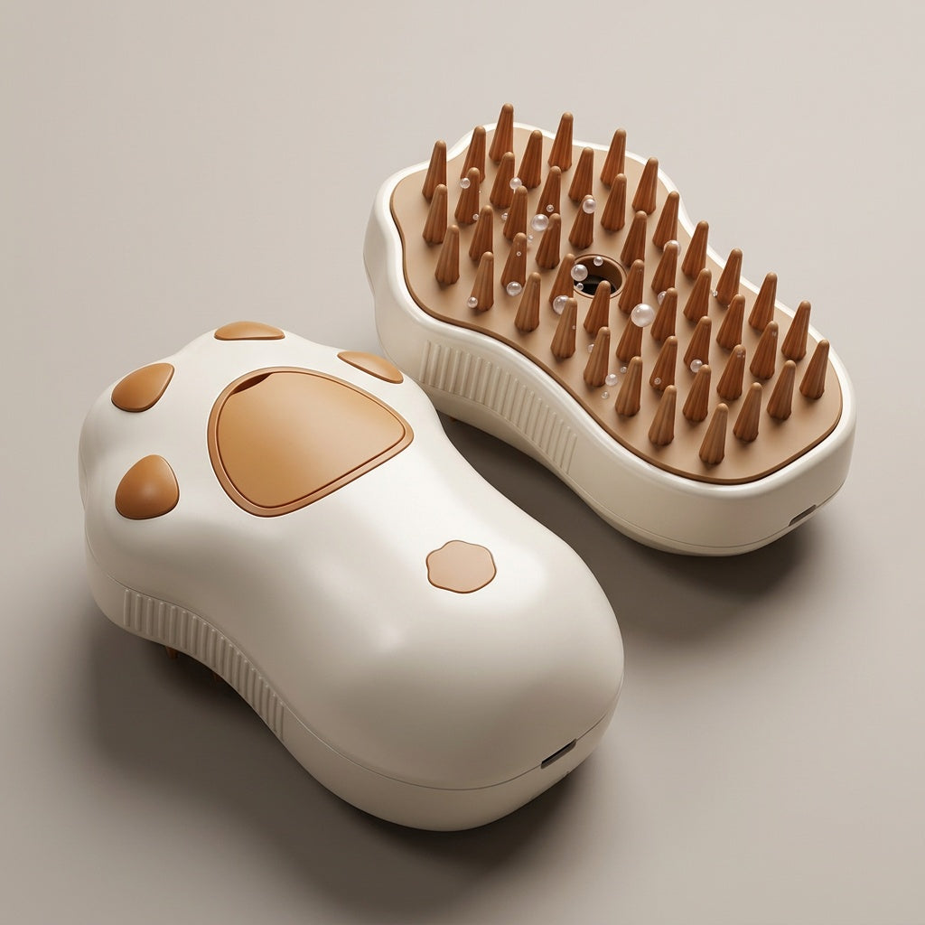 Pet Steam Grooming Brush for Gentle Coat Care